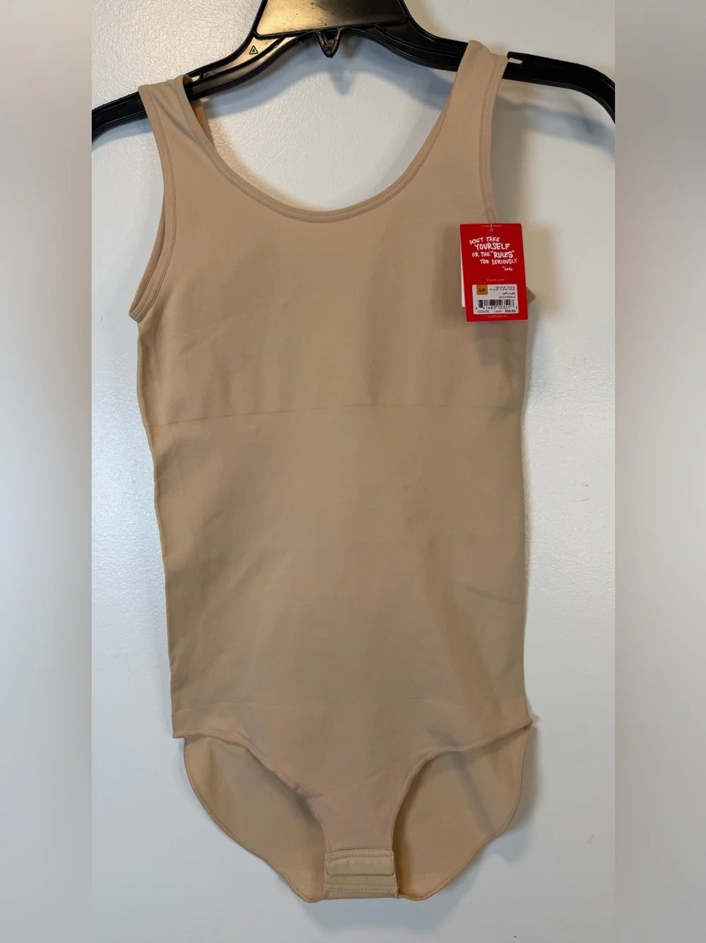 SPANX Soft Nude Seamless Tank Bodysuit‎ Lightweight Smoothing Size Small